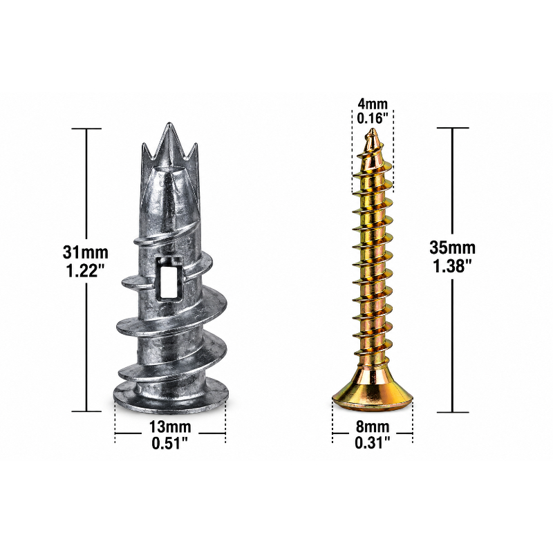 10pcs Single point Zinc Alloy  – Drywall Anchor Screw Bewertung und Preis