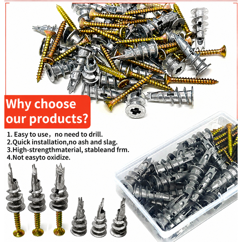 10pcs Single point Zinc Alloy  – Drywall Anchor Screw Bewertung und Preis