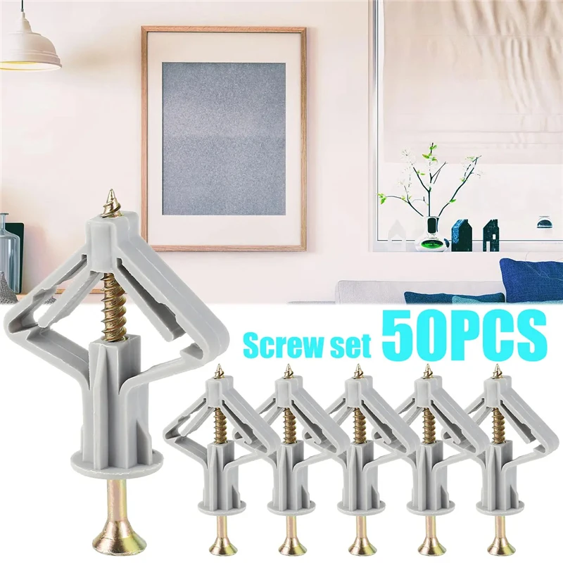 50/100pcs Butterfly Type Plast – Drywall Anchor Screw Bewertung und Preis