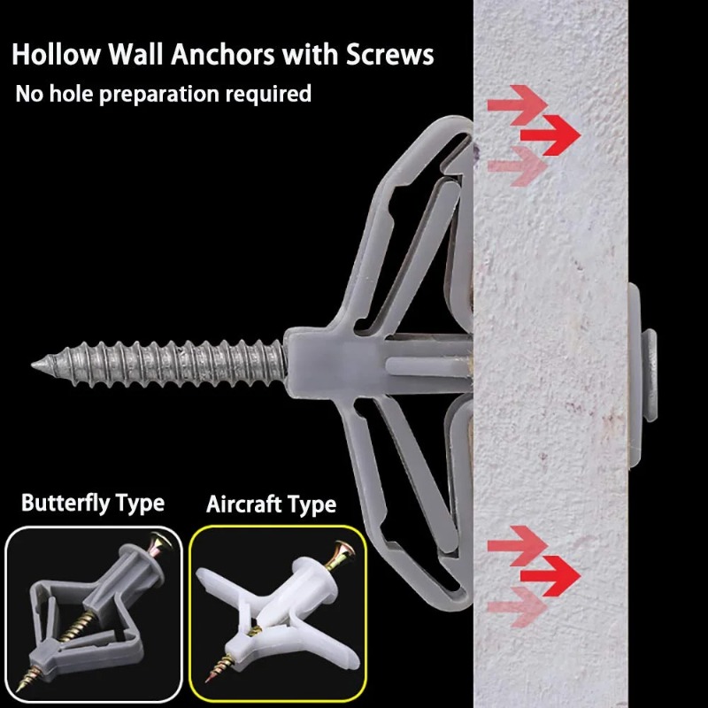 Butterfly Shape Plasterboard E – Drywall Anchor Screw Bewertung und Preis