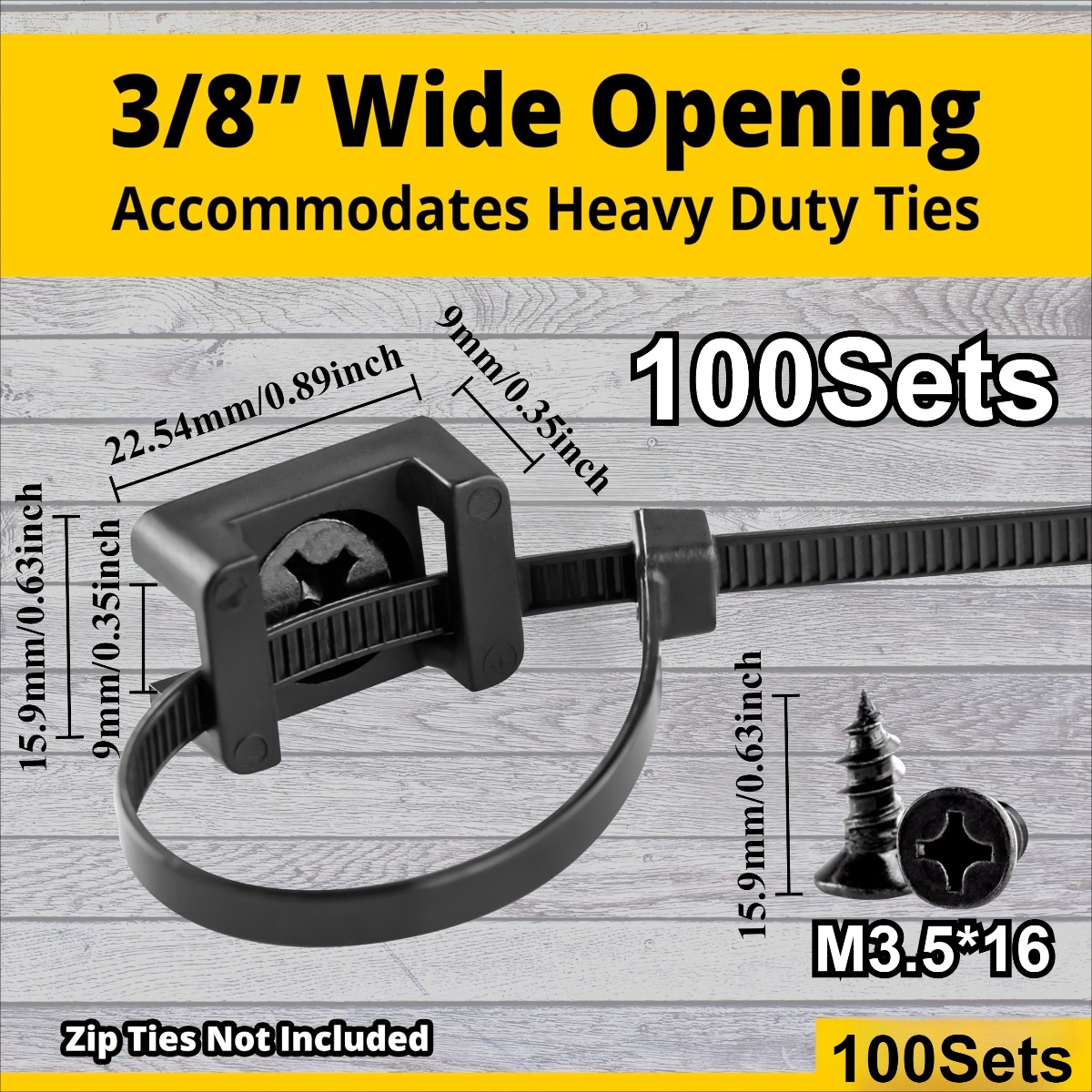 100 Sets Cable Tie Mounts with – Drywall Anchor Screw Bewertung und Preis